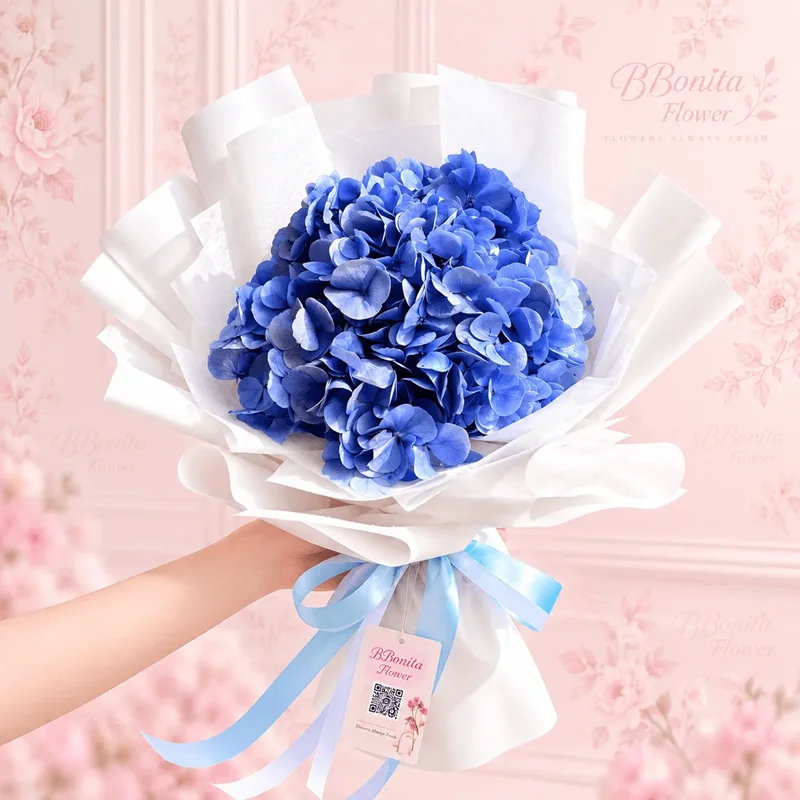 ิblue-hydrangea-flower